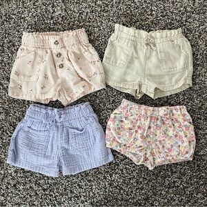 3-6M✨Set of 4 Paper Bag Linen Shorts